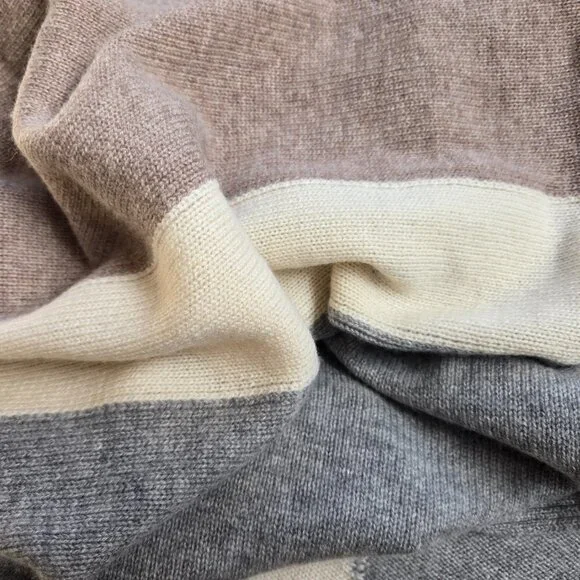 NWOT Summersalt Tri-color Wool Cashmere Wrap Oversized Scarf - Picture 7 of 8